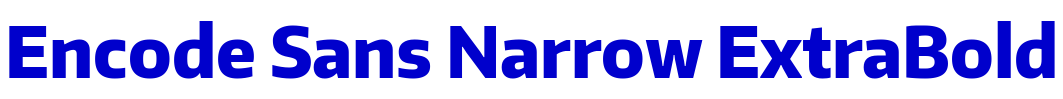 Encode Sans Narrow ExtraBold шрифт